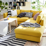 corner sofa yellow