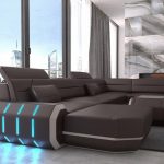 corner sofa with lighting