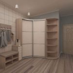 wardrobe in the hallway semicircle