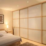 built-in wardrobe with stretch ceiling decor ideas