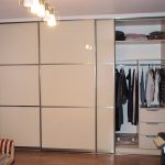 built-in wardrobe with stretch ceiling interior