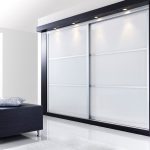 built-in wardrobe with stretch ceiling ideas