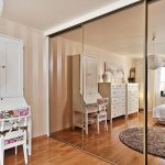 built-in wardrobe with stretch ceiling design ideas