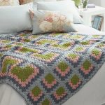 knitted blanket of squares