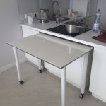 pull-out table in the kitchen