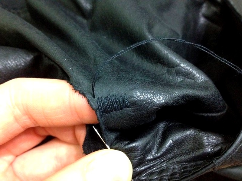 sew up a leather jacket