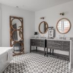 bathroom mirror photo decor