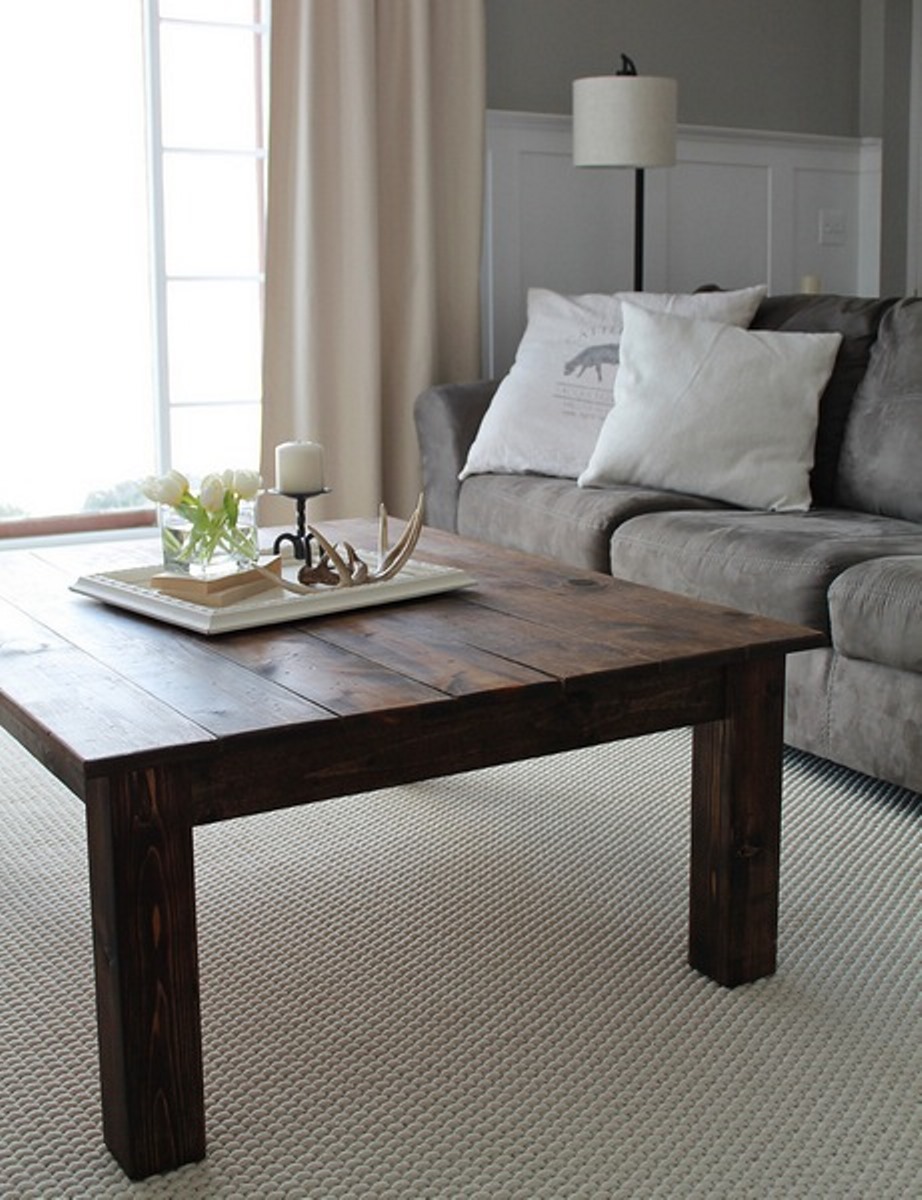 wooden coffee table