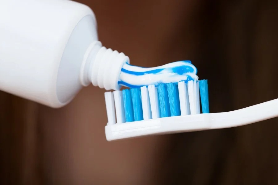 toothpaste with brush