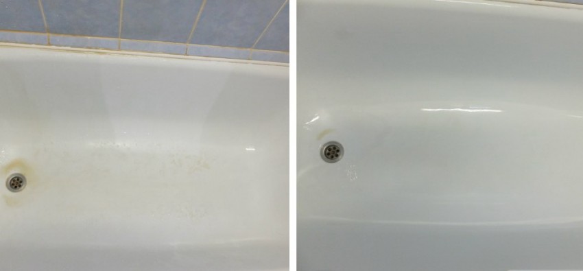 bath cleaning before and after