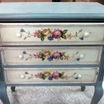 decoupage of furniture in the style of Provence design photo