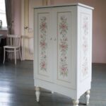 decoupage cabinet white