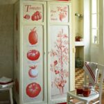 decoupage cabinet with tomatoes