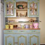 decoupage cupboard sideboard blue