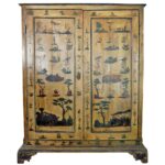 decoupage cabinet brown