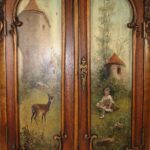 decoupage cabinet deer