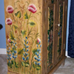 decoupage cabinet flowers