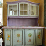 decoupage cabinet lilac sideboard