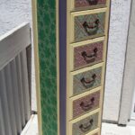 decoupage cabinet with drawers