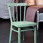 decoupage chair blue