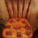 decoupage chair yellow