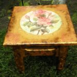 decoupage chair stool