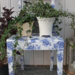 decoupage chair blue