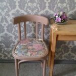 decoupage chair with back