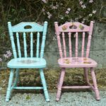 decoupage of a chair pink and helen