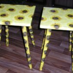 decoupage chair sunflowers