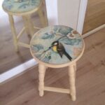 decoupage chair bird