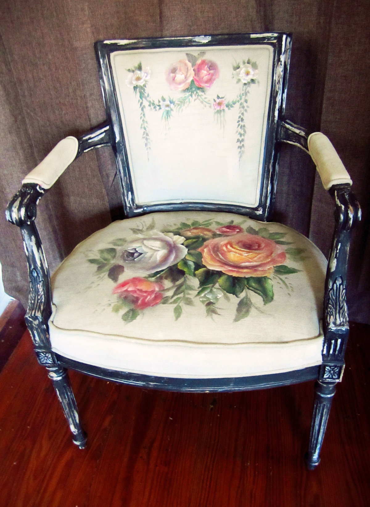 decoupage chair shabby chic