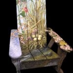 decoupage chair nest with eggs