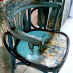 decoupage of a chair by half