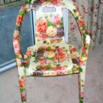 decoupage chair floral