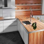 wooden countertop for kitchen photo interior