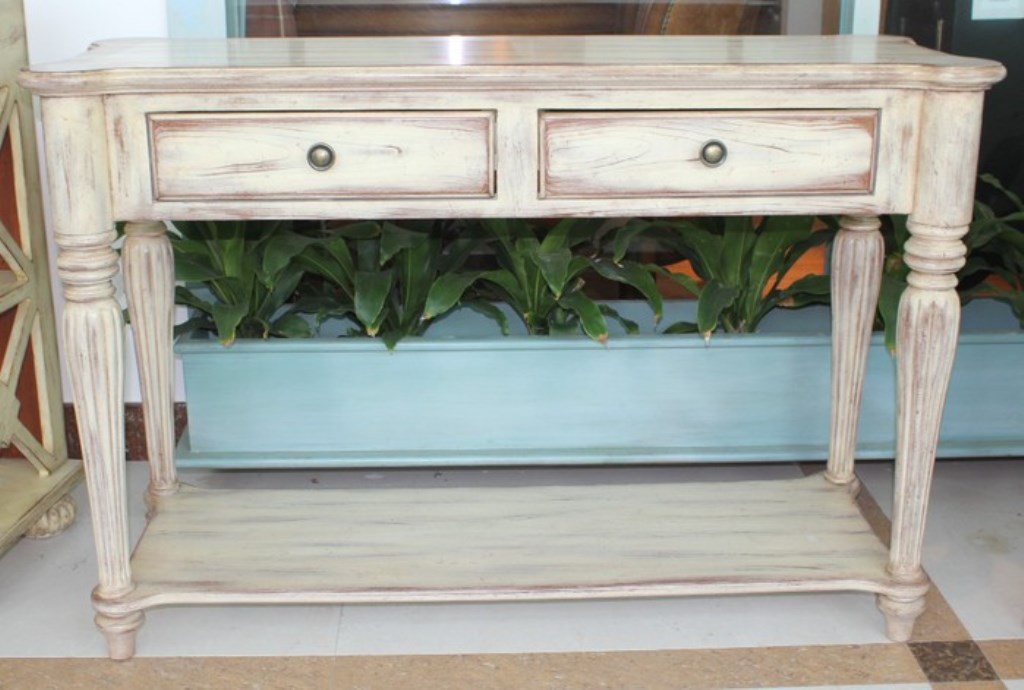 wooden console table