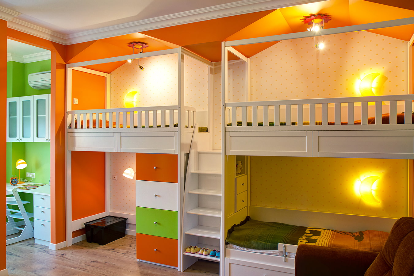 children's room for three children