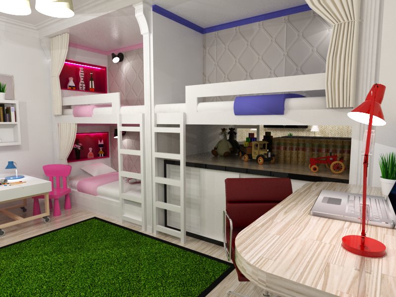 bed for three children design ideas