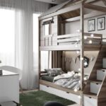 bunk bed with bulbs