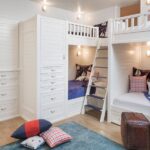 bunk bed with pillows