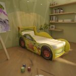 baby car bed yellow