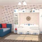 kids marine furniture sofa with ships