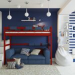 mobilier marin enfant rouge et bleu