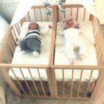 cot for twins wood