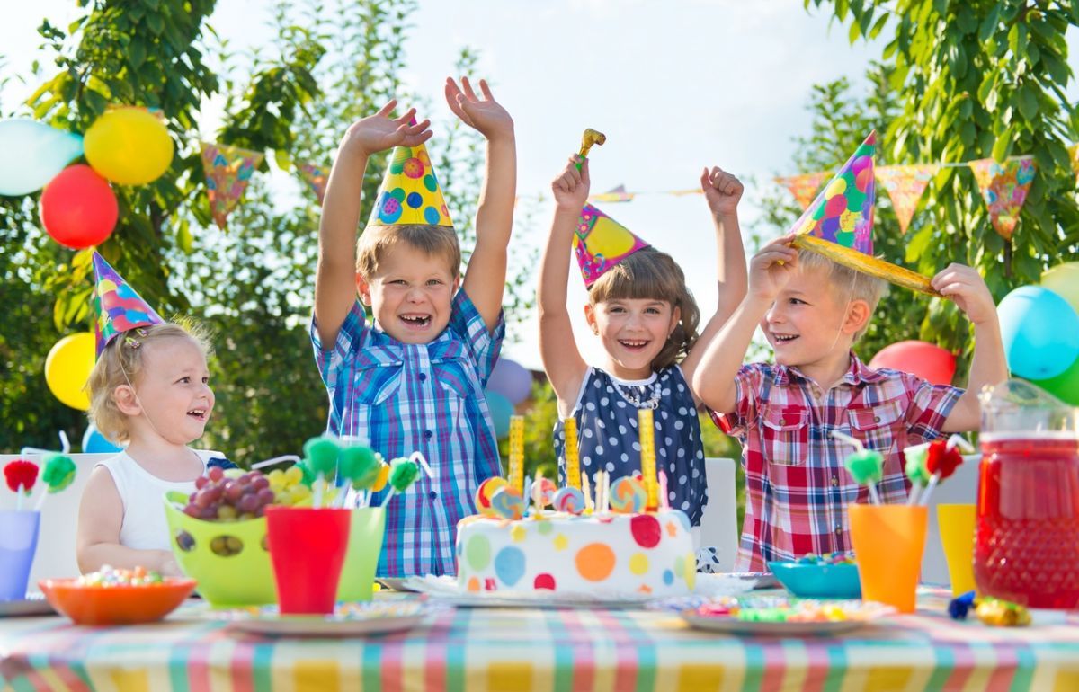 children's party on the street