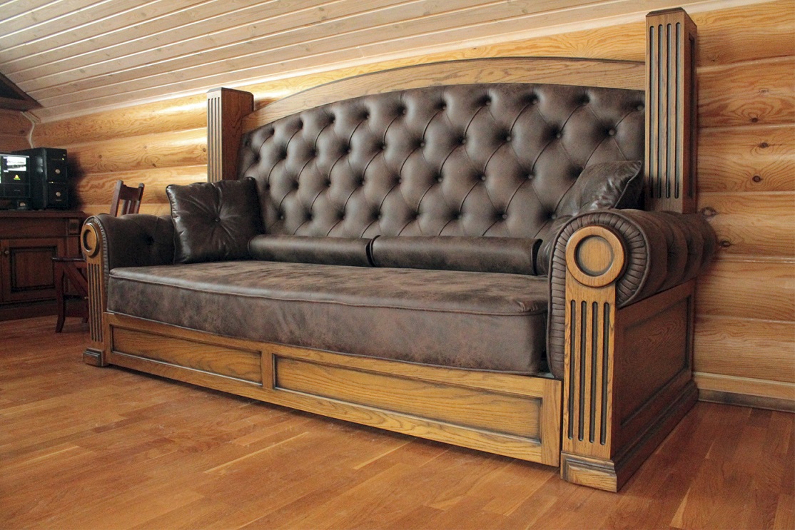 solid wood sofa