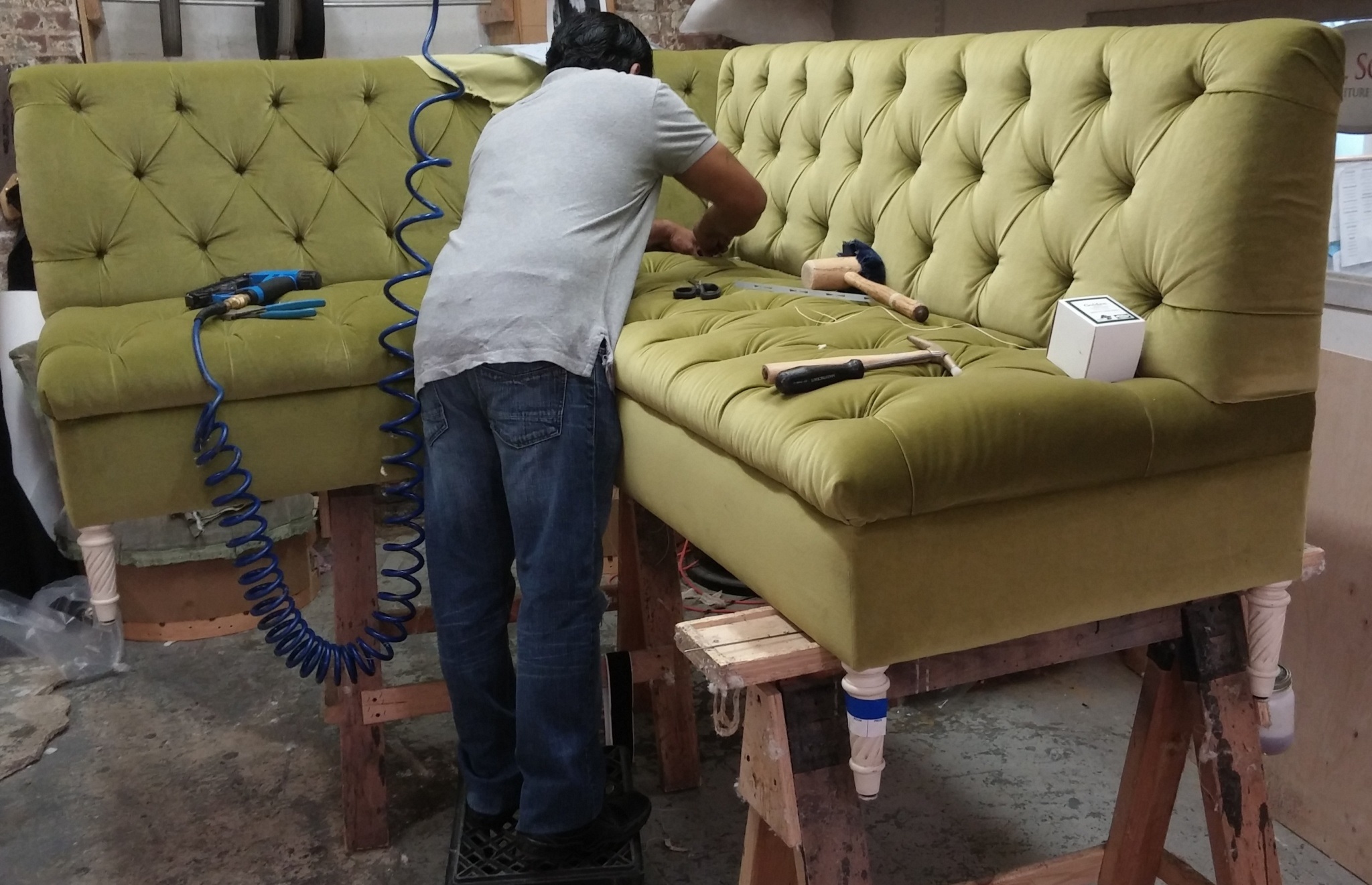 upholstery for the sofa