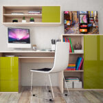 bureau d'ordinateur vert