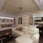 dapur 12 m dengan sofa sudut